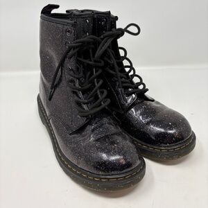 Doc Dr Martens Purple Glitter Combat Boots